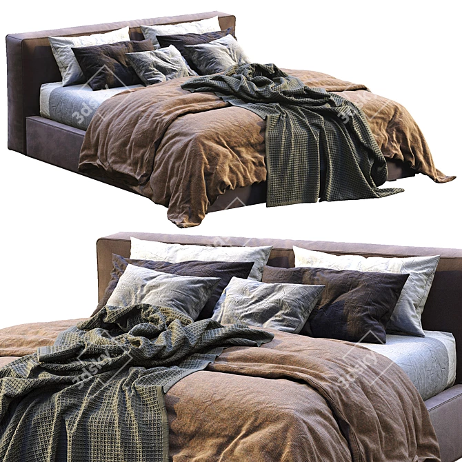 Jesse Bed Mark: Modern, Modular, and Versatile 3D model image 1