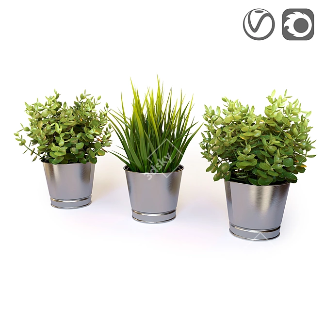 FEJKA Artificial Potted Plants: Lifelike Decor for Easy Home Greenery 3D model image 5