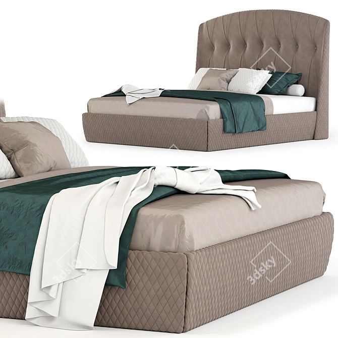 Elegant Valderamobili MARILYN Bed 3D model image 3