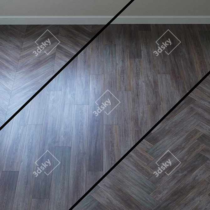 British Oak Laminate Flooring 3D model image 1