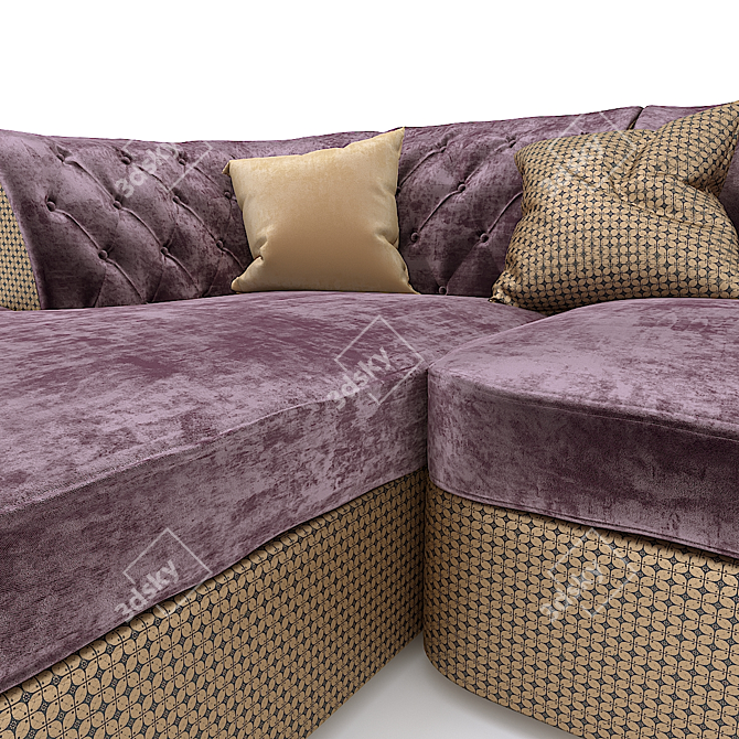 Classic Italian Corner Sofa DRUM ESSEPI 3D model image 3