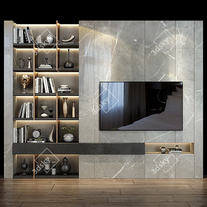 SleekTV Wall Set 146 3D model image 3