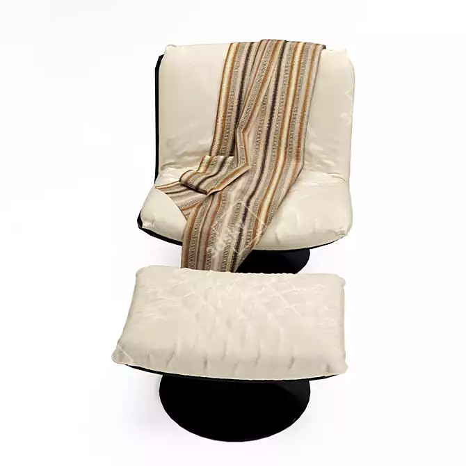 Luxury Velvet Armchair 3D model image 3