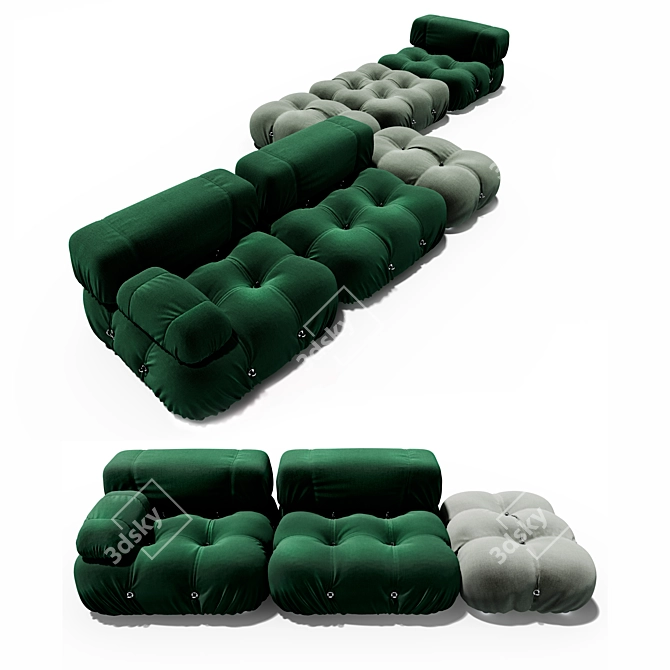 Modular Sofa with Camaleonda Design 3D model image 1