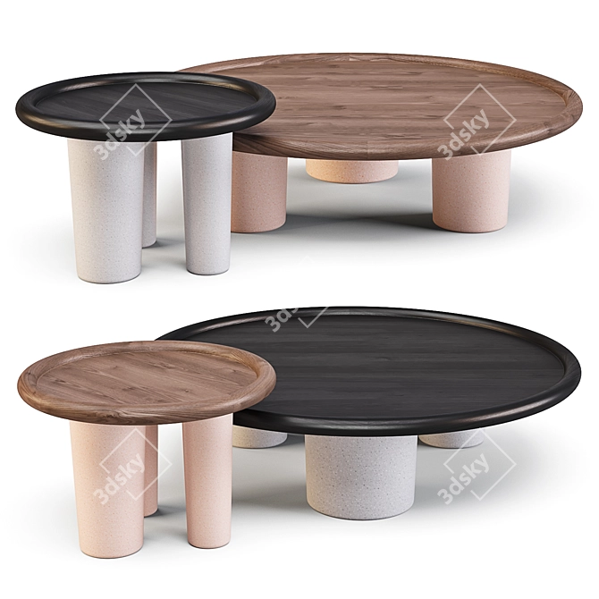 Pluto: Artistic Coffee Table 3D model image 1