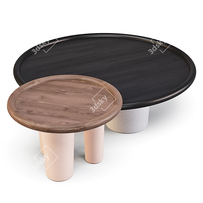 Pluto: Artistic Coffee Table 3D model image 2