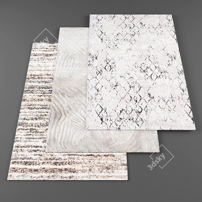 Luxury Collection of 5 Rugs 3D model image 1