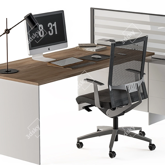 Executive Office Furniture Set 3D model image 4