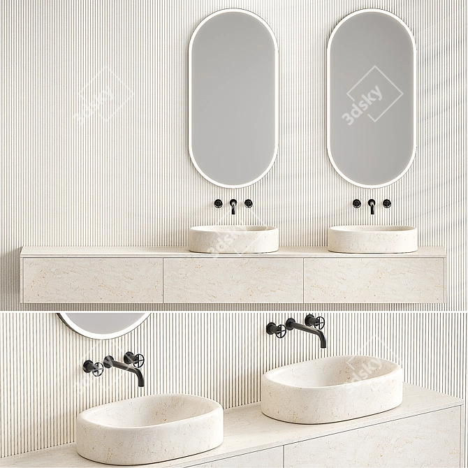 Salvatori Balnea Collection: Sinks, Vanity and Faucets 3D model image 1