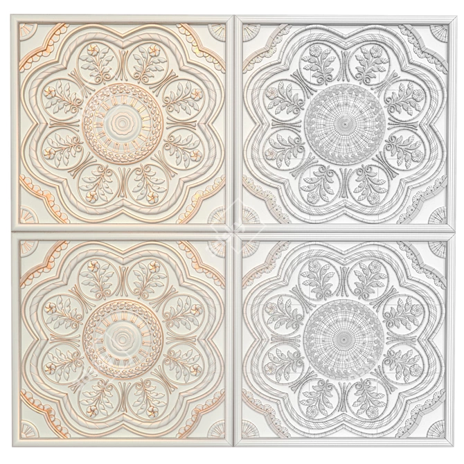 Elegant 3D Panels: Set of 9 3D model image 8