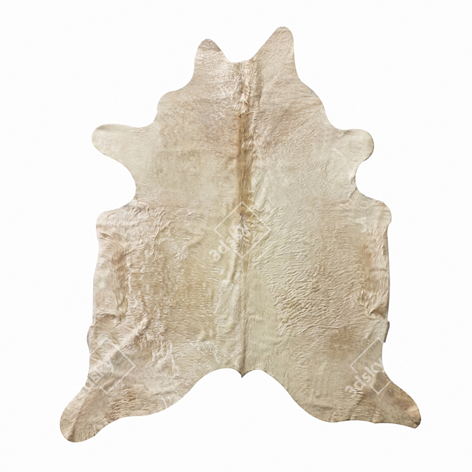 Champagne Cowhide Pelt - Luxurious Restoration Hardware 3D model image 1