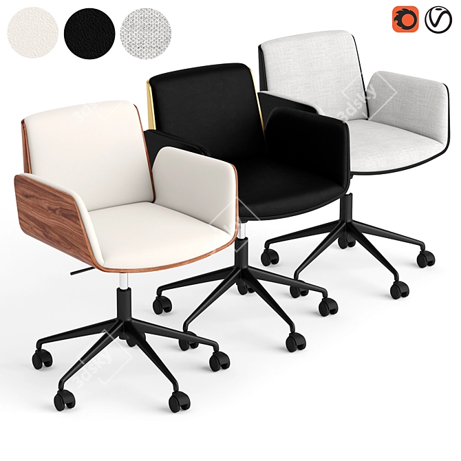 ErgoGlide Office Chair 3D model image 1