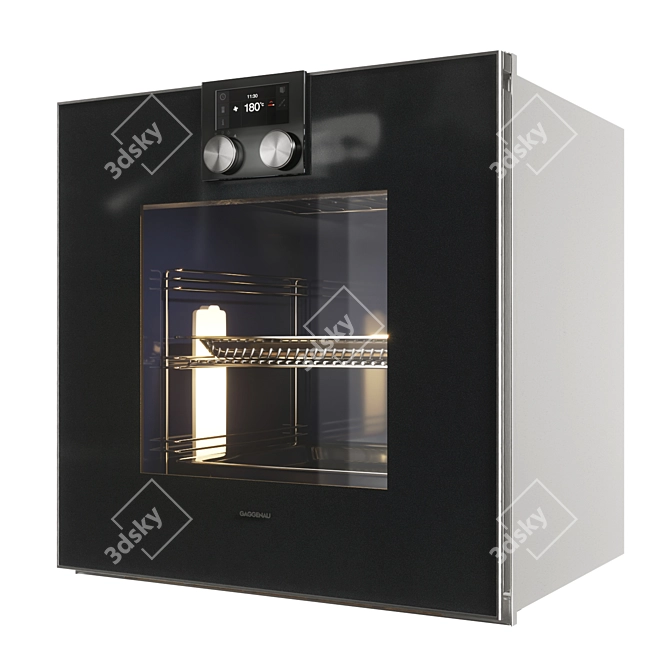 Gaggenau BO420101: Stylish 60cm Pyrolytic Oven 3D model image 1