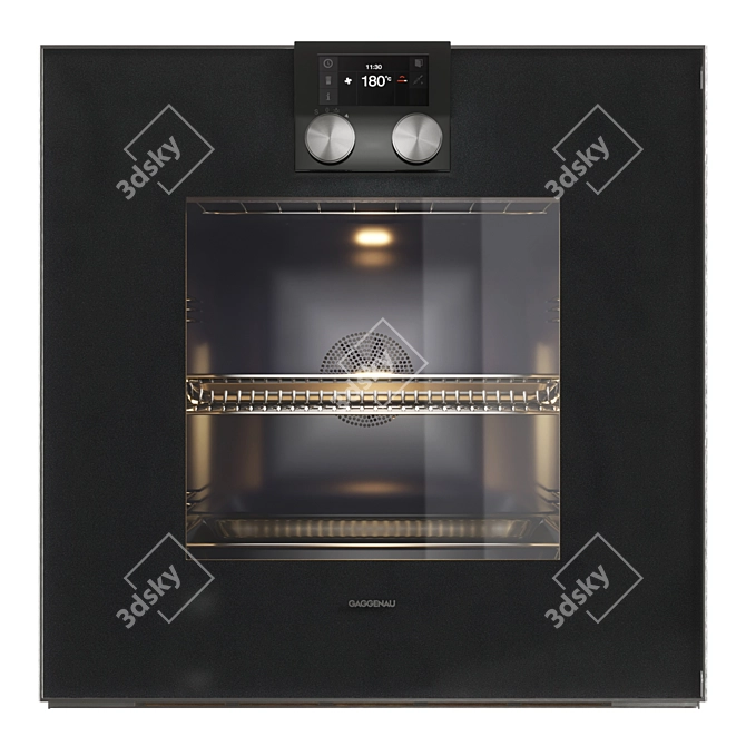 Gaggenau BO420101: Stylish 60cm Pyrolytic Oven 3D model image 2