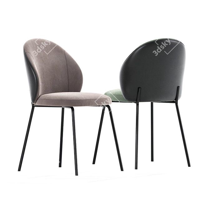 Elegant Eichholtz EN Dining Chairs 3D model image 2