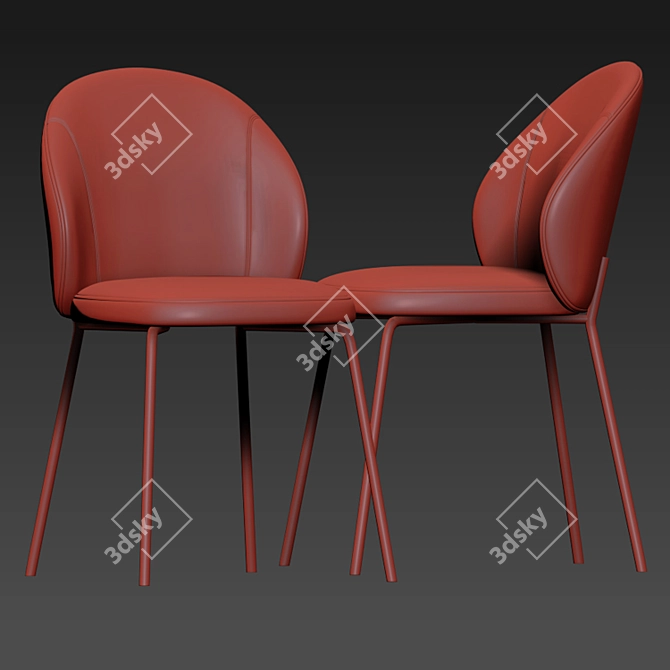 Elegant Eichholtz EN Dining Chairs 3D model image 4