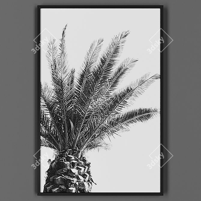 Stylish Black Framed Picture 3D model image 1