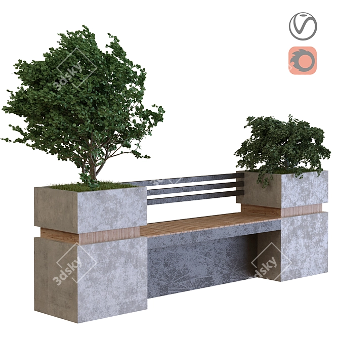 Nature's Oasis: Plants Tree Set 3D model image 1