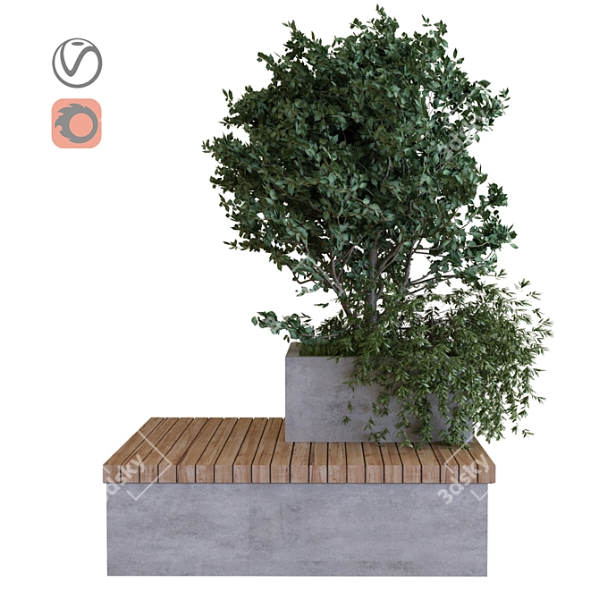 Nature's Oasis: Plant Tree Set 3D model image 1