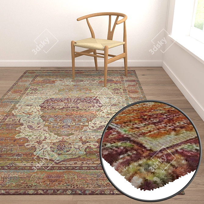 Luxury Carpet Set: Enhanced Textures 3D model image 5