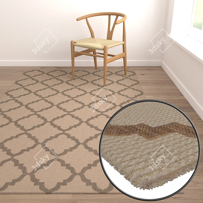 Luxury Carpet Set: High-Quality Textures 3D model image 5