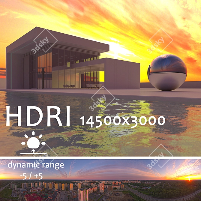 Aerial HDRI for Stunning Lighting 3D model image 1