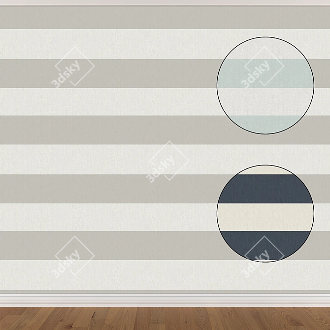 Seamless Wallpaper Set - 3 Colors 3D model image 1