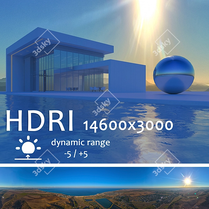 Title: SkyView HDRI: Stunning Aerial Perspective 3D model image 1