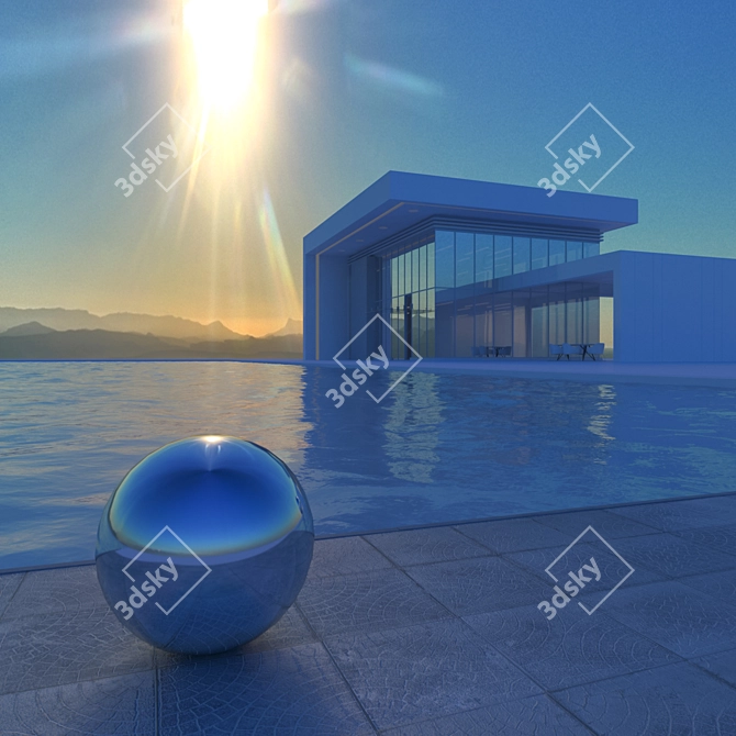 Title: SkyView HDRI: Stunning Aerial Perspective 3D model image 2