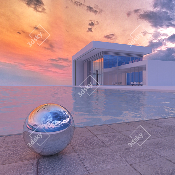 HDRI 66: Spherical Map with Stunning Aerial Perspective 3D model image 2