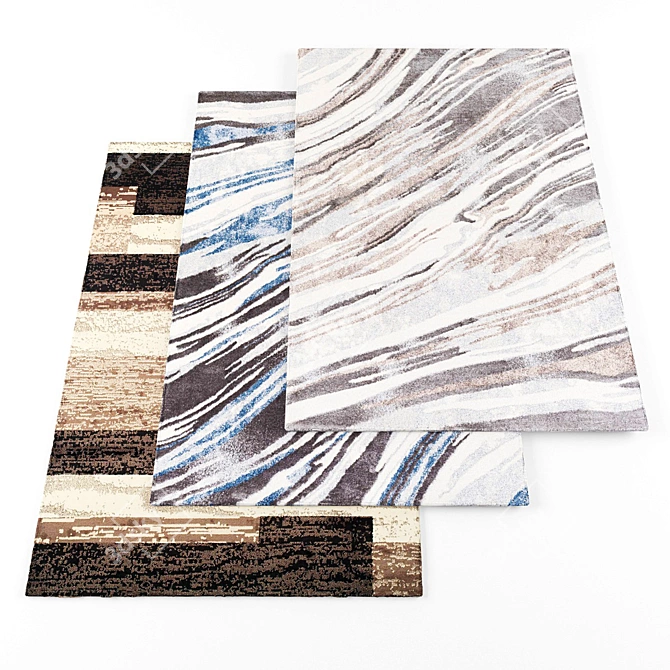 Versatile Collection of 6 Rugs 3D model image 1