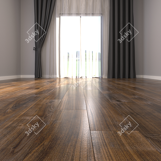 Yurtbay Pine Walnut Parquet 3D model image 3