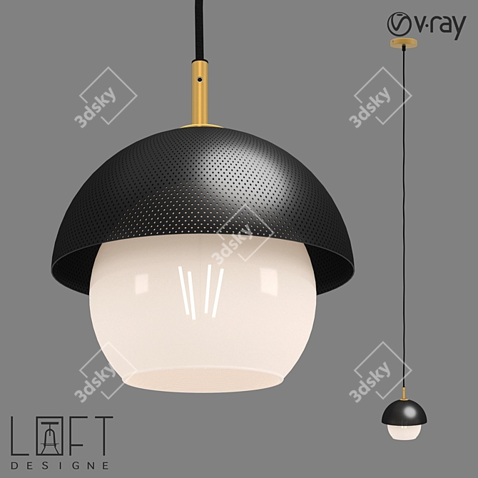 Sleek Loft Designe 4716 Pendant Light 3D model image 1