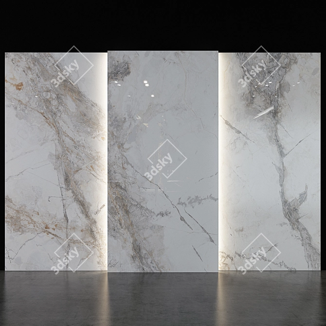  Elegant Stone Marble Set 3D model image 1