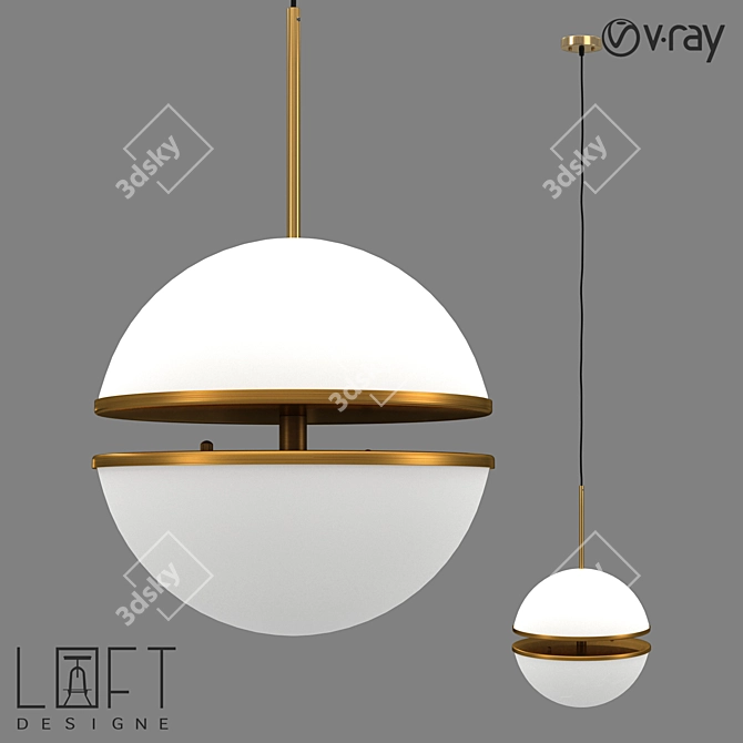 Industrial Suspended Loft Light 3D model image 1