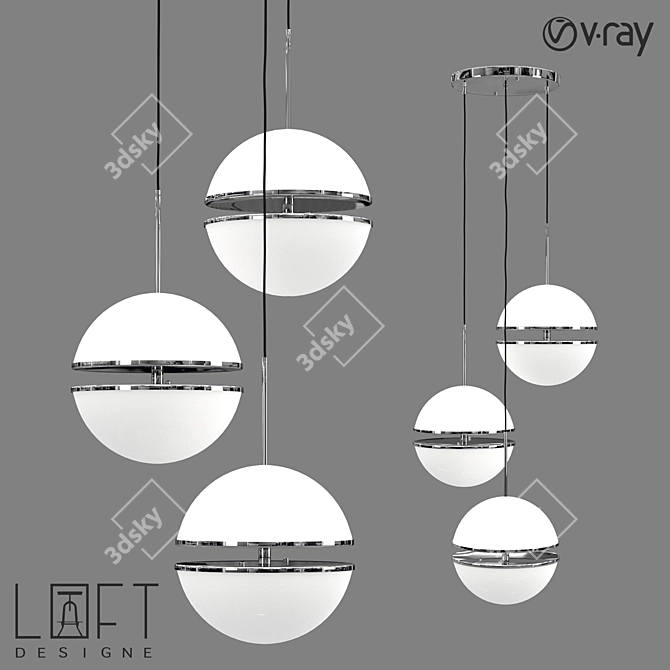 Sleek Suspended Loft Light 3D model image 1