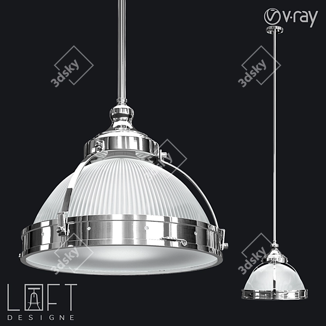 Modern Suspended Light LoftDesign 4732 - Stylish Metal and Glass Design 3D model image 1