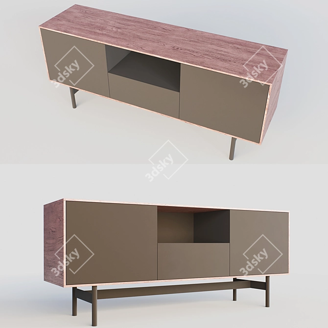 Vesta TV Cabinet: Stylish and Functional 3D model image 1