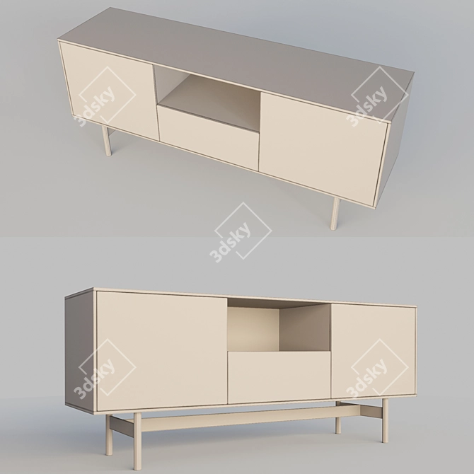 Vesta TV Cabinet: Stylish and Functional 3D model image 2