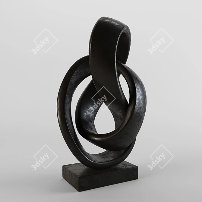 Ethereal Fusion: Abstract Sculpture 3D model image 1