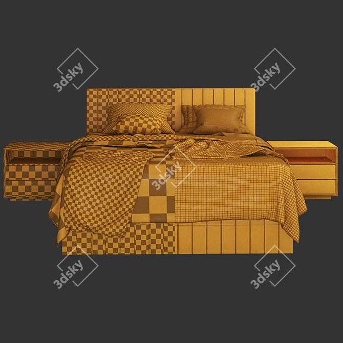 Stylish 2013 Bed: VRAY Render 3D model image 3