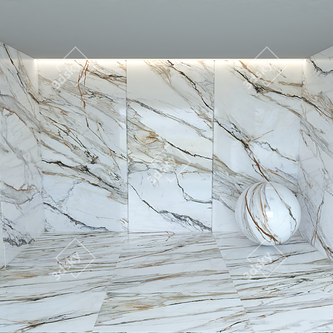 Elegant Calacatta Paonazzo Marble 3D model image 1