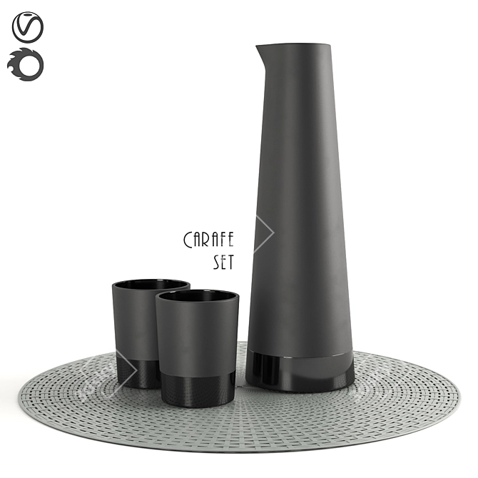 Elegant Magisso Carafe Set 3D model image 6