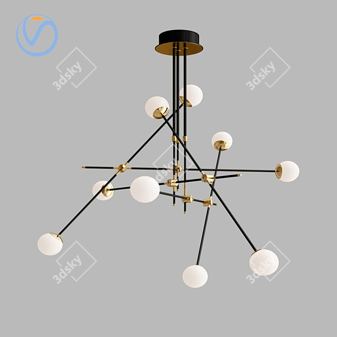 Versatile Bullarum ST-9 Pendant Light 3D model image 1