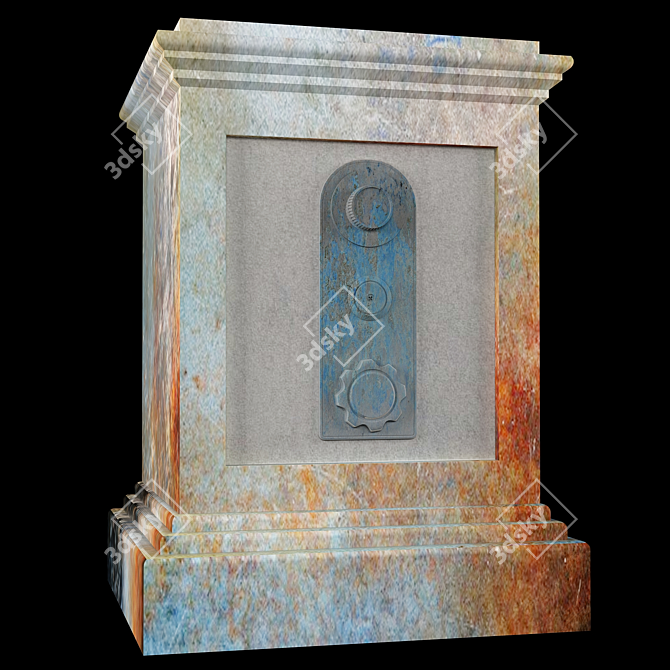 Vintage Rustic Security Vault 3D model image 1