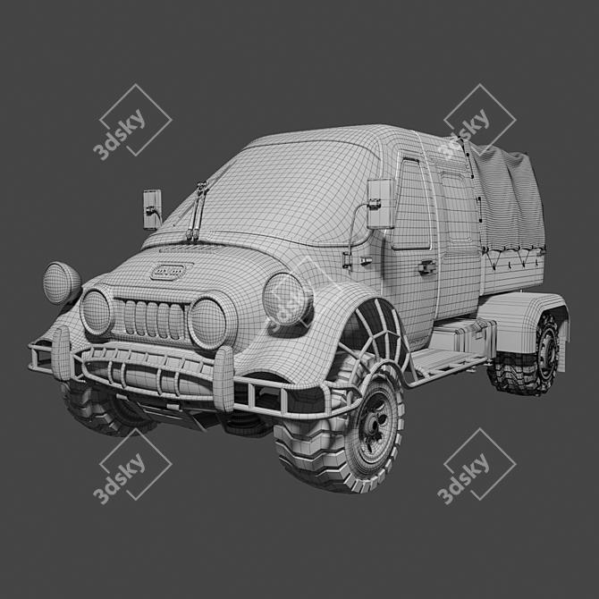 Virtual Car Model Kit 3D model image 4