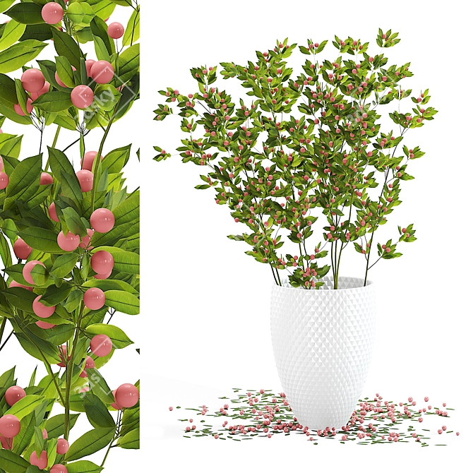 Botanical Bliss: 16 Exquisite Plants 3D model image 4