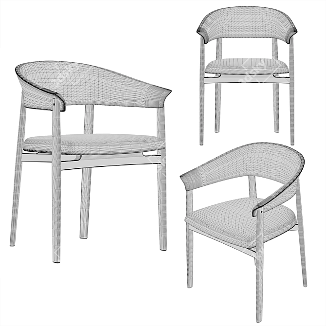 C. Flindt Chair: Stylish & Versatile 3D model image 5