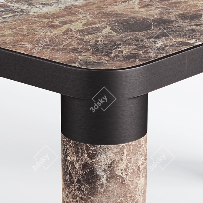 Bold Emperador Marble Coffee Table 3D model image 2