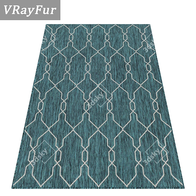 Luxury Carpet Collection: Set of 3 High-Quality Carpets 3D model image 2